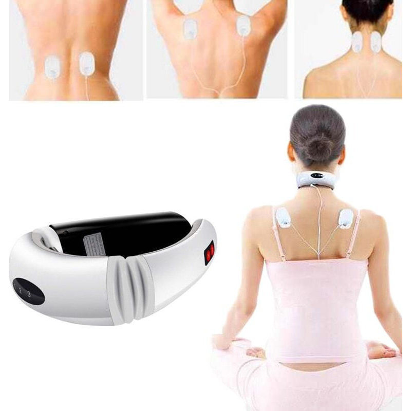 Massage instrument инструкция. Массажер Intelligent cervical massage instrument. Электромагнитный массажер для шеи. Массажер физиотерапевтический. Импульсный массажер для шеи.